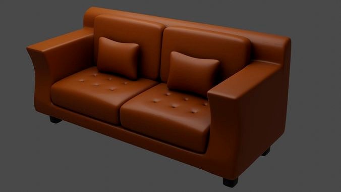 High Quality 3D Model Of a Sofa