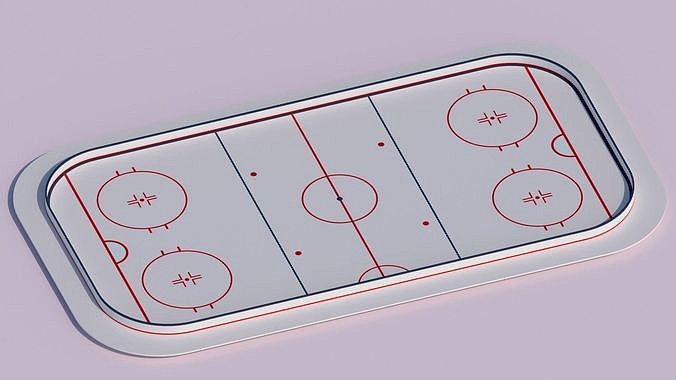 Cartoon Ice Hockey Rink