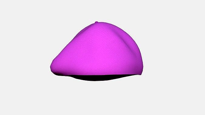 Female Beret Hat 05 Pink - Character Fashion Design