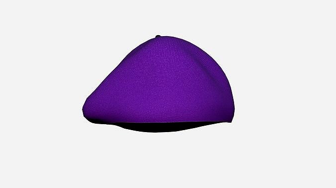 Female Beret Hat 04 Purple - Character Fashion Design