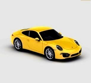 Porsche 991 yellow high precision model with map