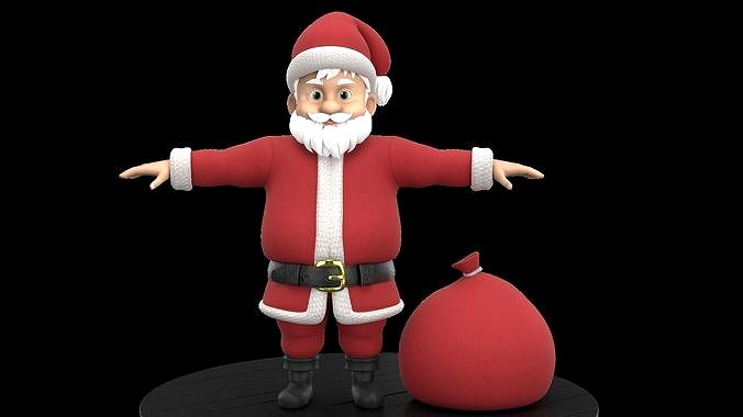 Santa Claus Cartoon character model   Christmas  No rig