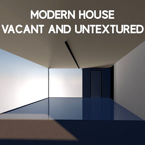 Modern House Interior Untextured 3d model