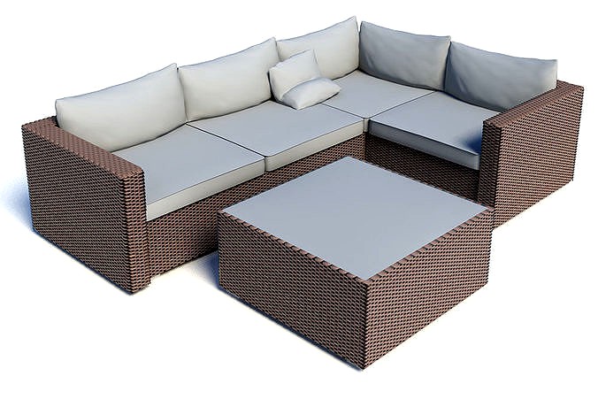 COSIEST Patio Outdoor Cushioned Wicker Sofa Set