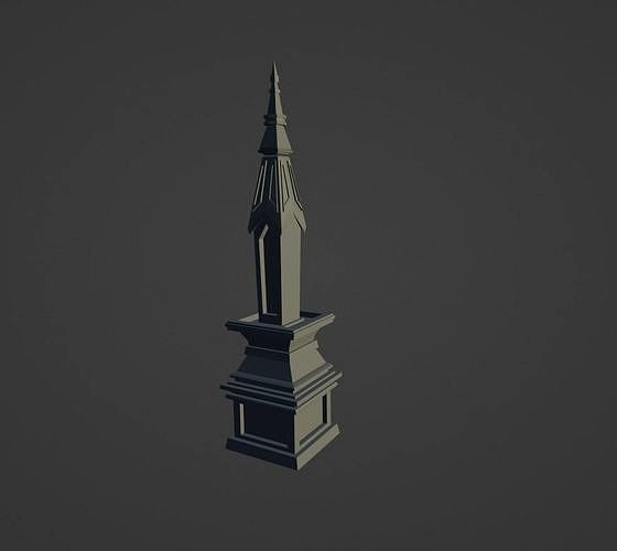 amazing pillar 3D lowpoly model