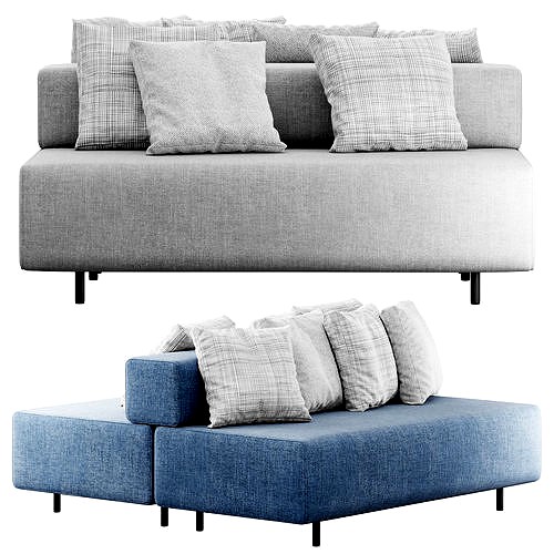 Block party Back it Up sofa by Poppin