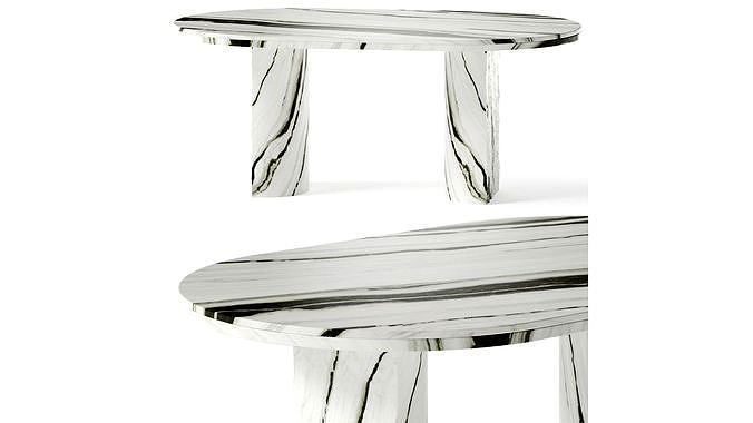 CB2 Exclusive Julius Oval Marble Dining Table