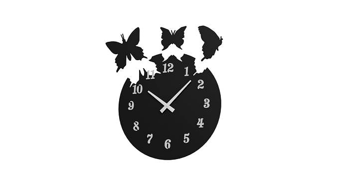 Butterfly Decoration Wall Clock
