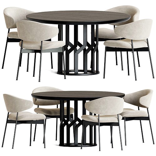 Luz Chair Intreccio Table Dining Set