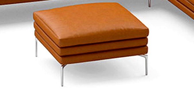 Orange Ottoman- Soft seating