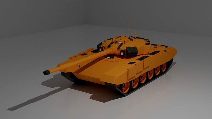 Russian Military Vehicles Tank T90 Low-poly 3D model