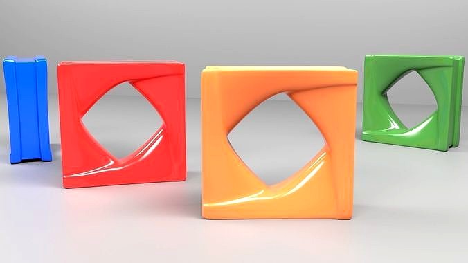 Cobogo model 4 Brazilian Enameled Ceramic Brick 3D model