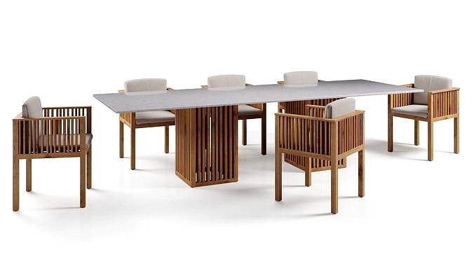 Rectangular table with Code marble top