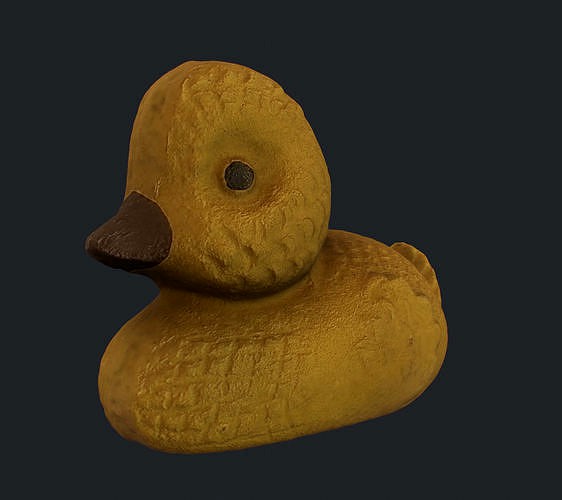 Old USSR Soviet Rubber Toy duck duckling Scan High Poly