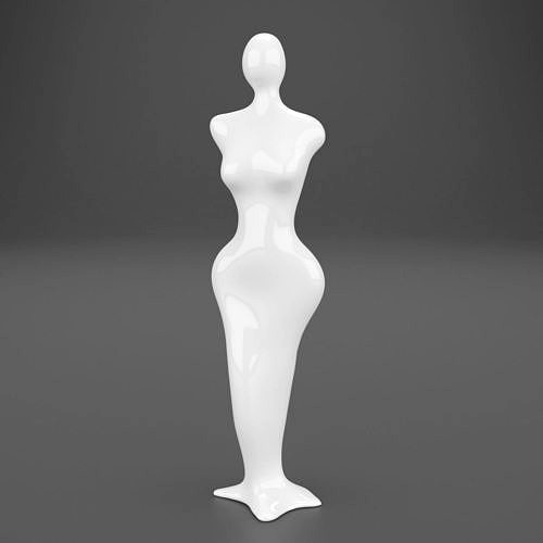 Ceramic sculpture woman body  abstract shape for decoration