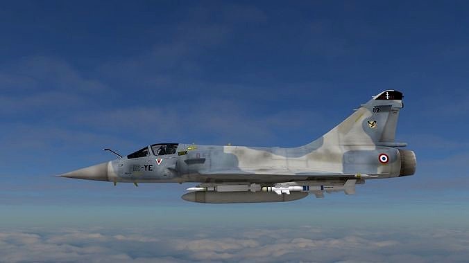 Mirage 2000 low poly 3d model