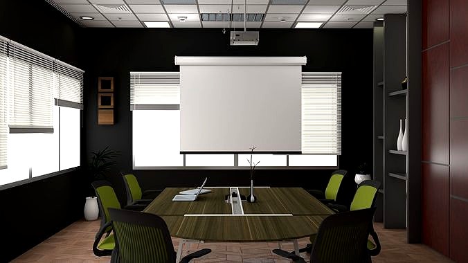 3d interior Office Conference Hall  sketchup