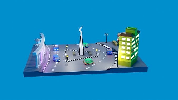 isometric 3d landmark