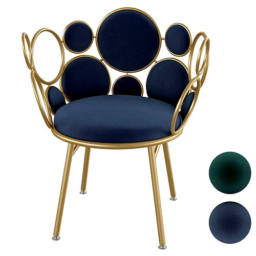 Homary-Upholstered Velvet Accent Chair Modern Accent Chair