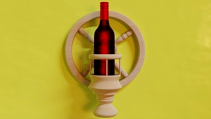 wine bottle stand wood