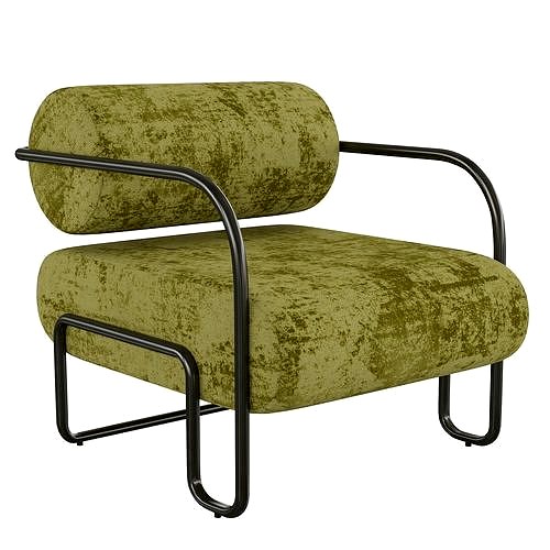 Homary-Green Contemporary Leath-Aire Upholstered Accent Chair