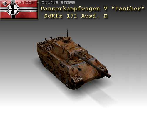 WW2 Pz V Panther SdKfz 171 Ausf D 3D Model