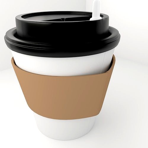 Small Paper Cup with Java Jacket and Stopper