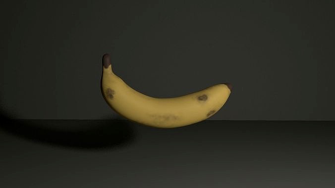Detailed Bruised Banana 3D Model