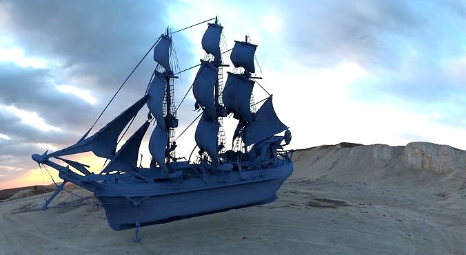 Frigate Ship 3D model
