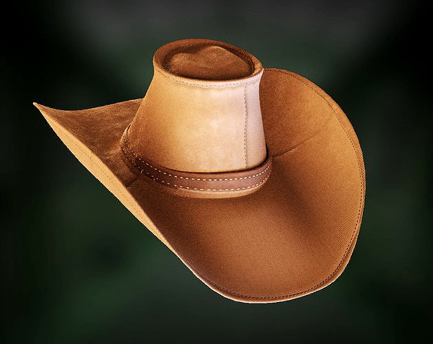 Cowboy Hat - Stylized Western Leather Hat