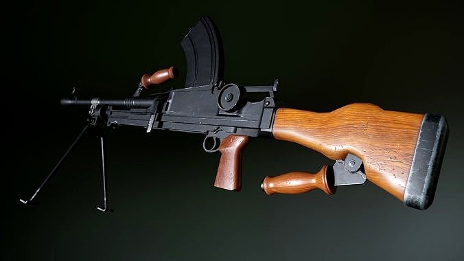 Bren Mk I -  WW2 British Machine Gun PBR Low-poly 3D model