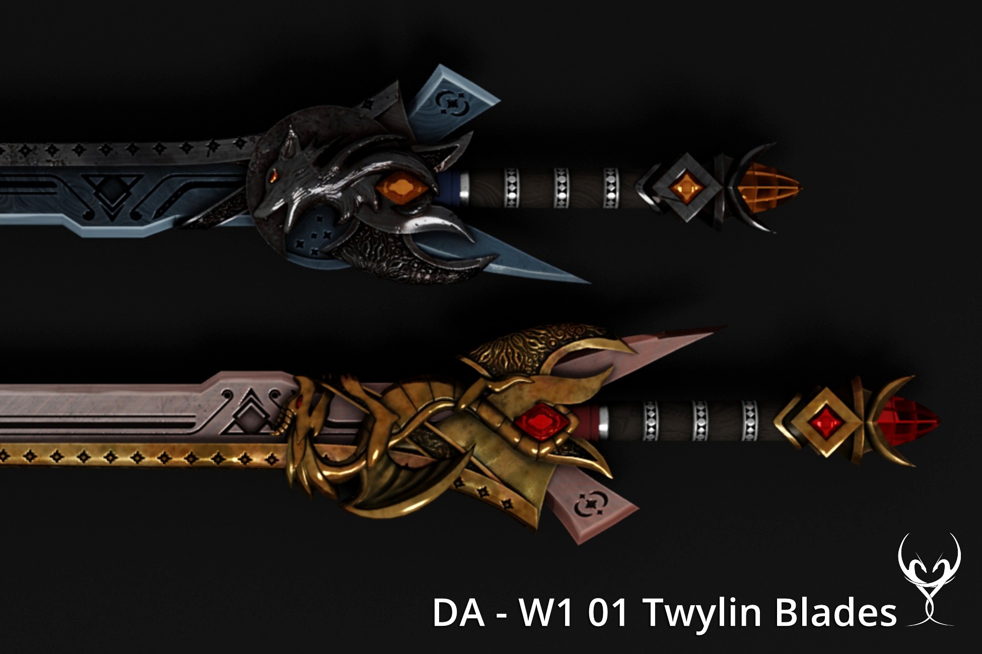 DA W1 01 Twylin Blade - dual wield sword with buckler