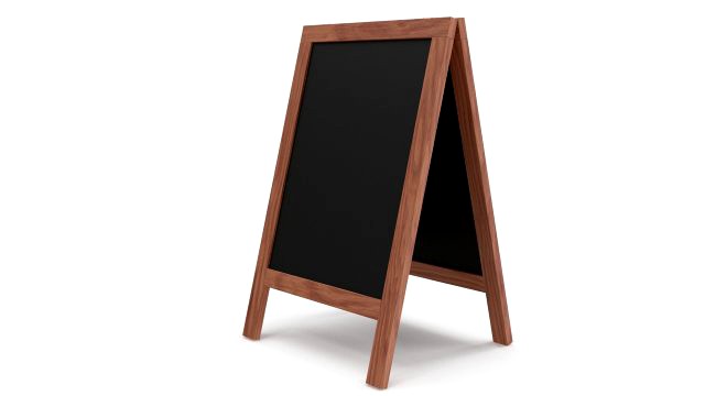 Chalkboard street display mockup 02