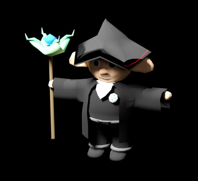 Cartoon character low-poly kaka
