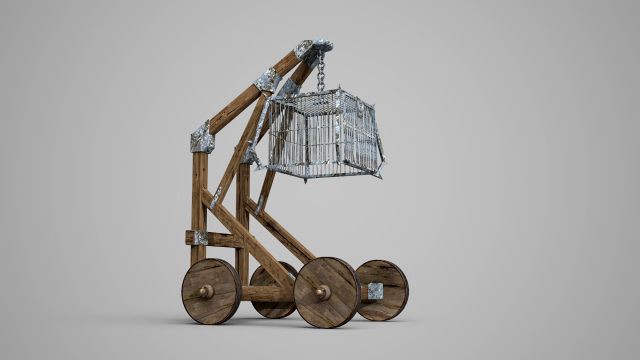 Ancient mobile prison wagon