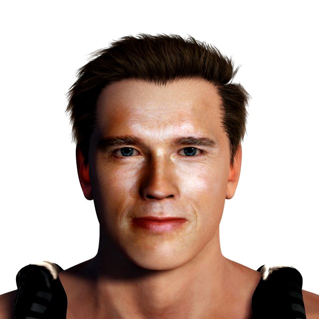 Arnold Schwarzenegger 3D Rigged model ready for animation