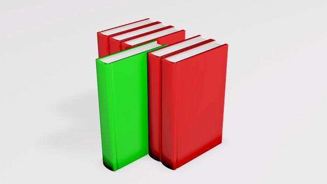Books type 6 low poly