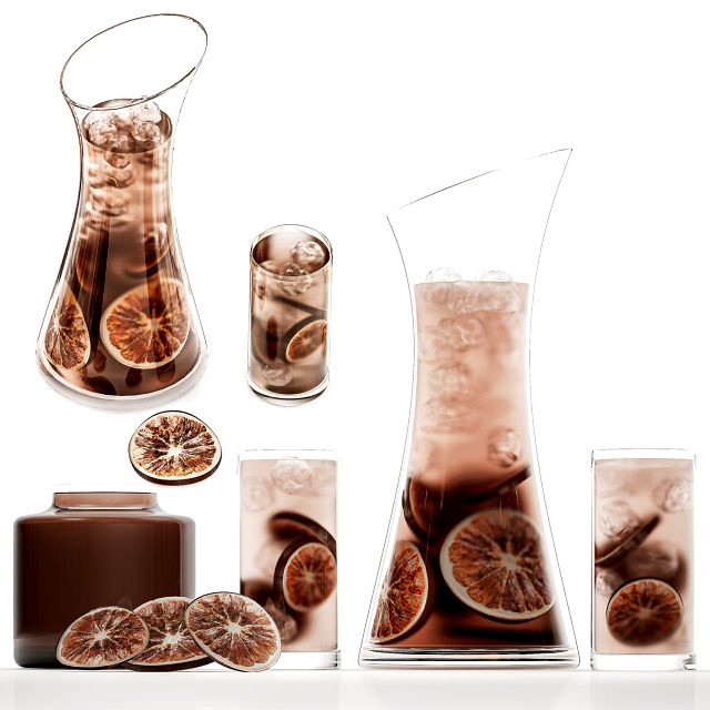 Iced Citrus Tea With Dried Orange Chips
