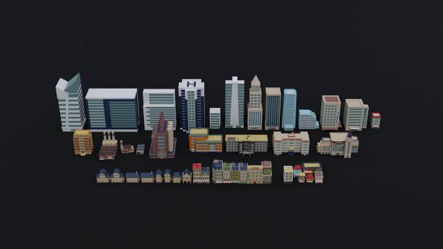 Cartoon city asset