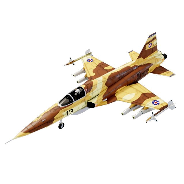 Northrop F-5 Tiger lowpoly jet fighter