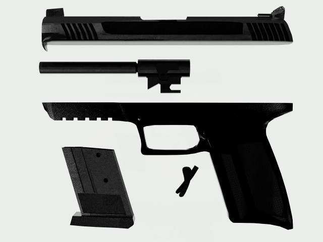 Ruger 57 Pistol Lowpoly Low-poly