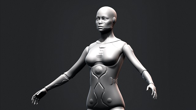 Female Robot Base Mesh