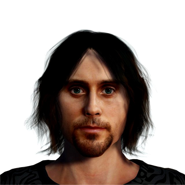 Jared Leto 3D Rigged model ready for animation