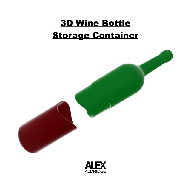 3D Wine Bottle Storage Container