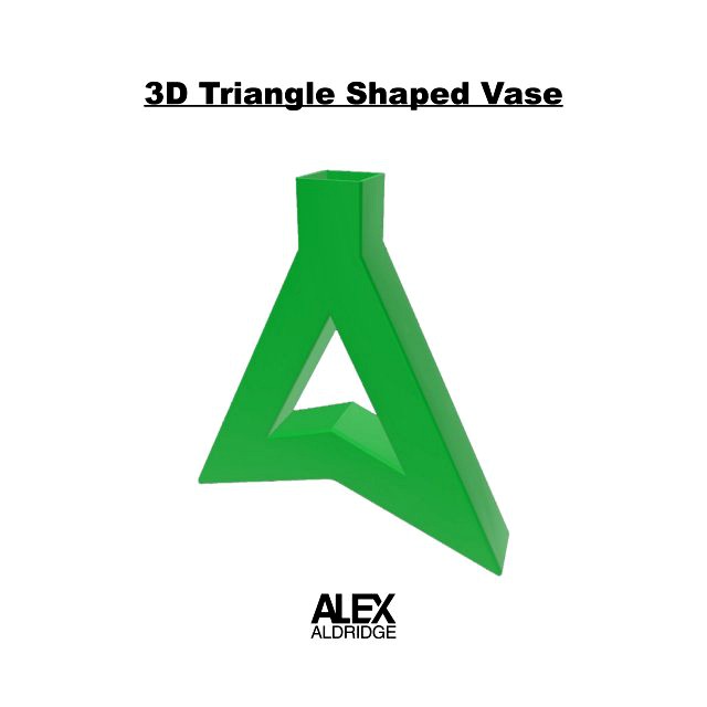 3D Hollow Triangle Shaped Vase