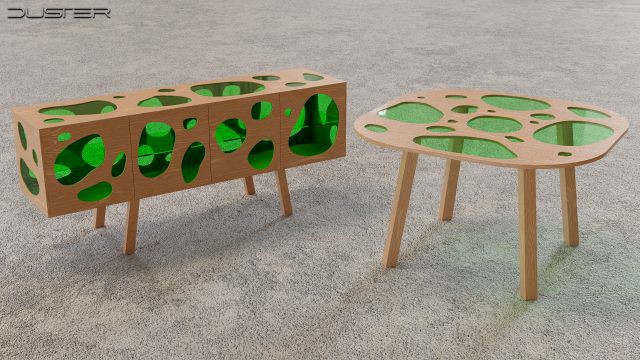 Aquario - designer table and cabinet