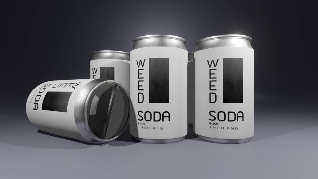 Cannabis soda canned can packaging 80ml