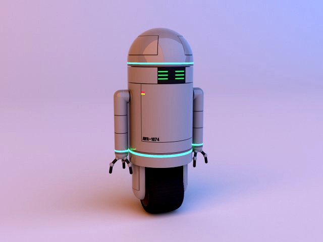 Futuristic cute robot -android