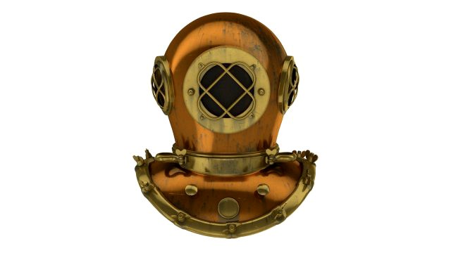 Old scuba helmet