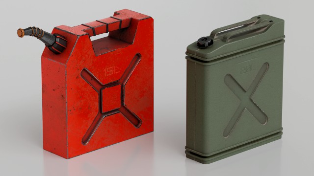 Two canisters lowpoly PBR